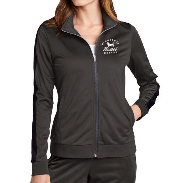 Sport-Tek ® Ladies Tricot Track Jacket - Embroidered Logo Thumbnail