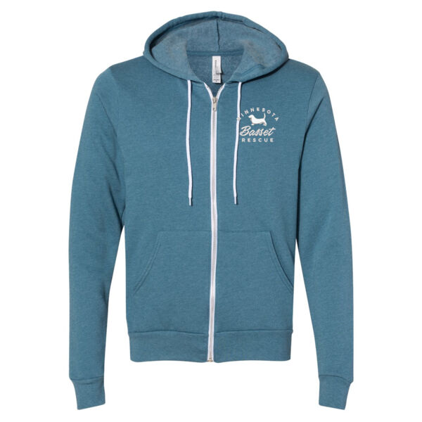 BELLA + CANVAS - Unisex Sponge Fleece Full-Zip Hoodie - Embroidered Logo Thumbnail