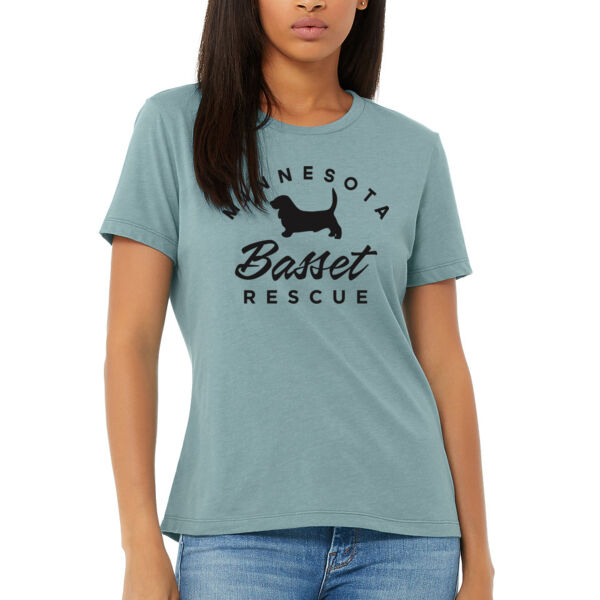 BELLA + CANVAS - Women’s Relaxed Fit Heather Tee - Printed Logo Thumbnail
