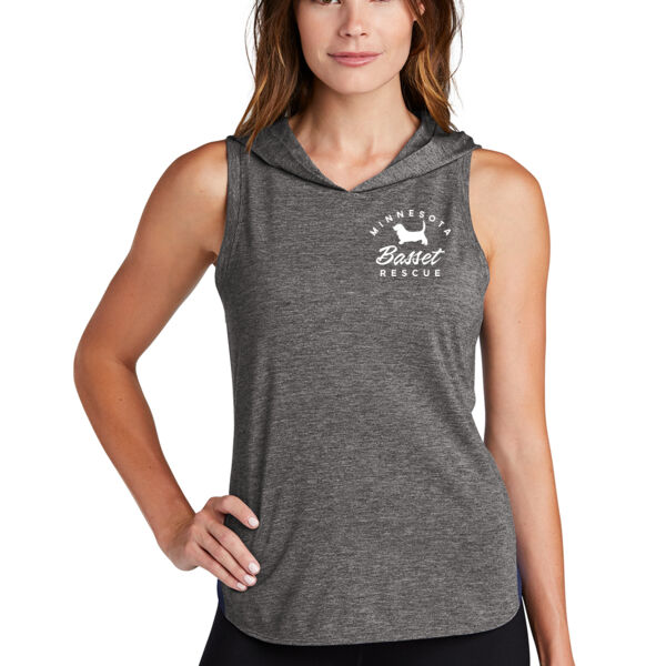 Sport-Tek ® Ladies PosiCharge ® Tri-Blend Wicking Draft Hoodie Tank - Printed Logo Thumbnail