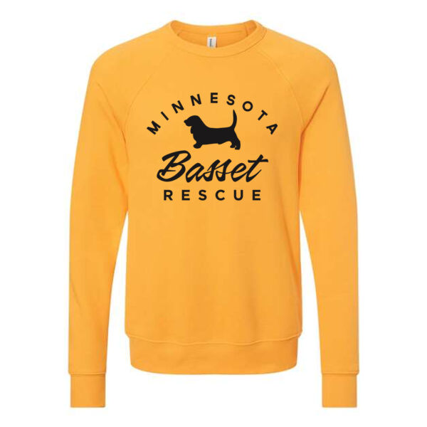 BELLA + CANVAS - Sponge Fleece Raglan Crewneck Sweatshirt - Printed Logo Thumbnail