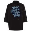 Ten Pearl Button Black Chef Coat Thumbnail